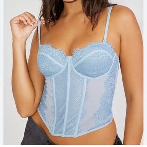 Garage Chrishelle Lace & mesh bustier